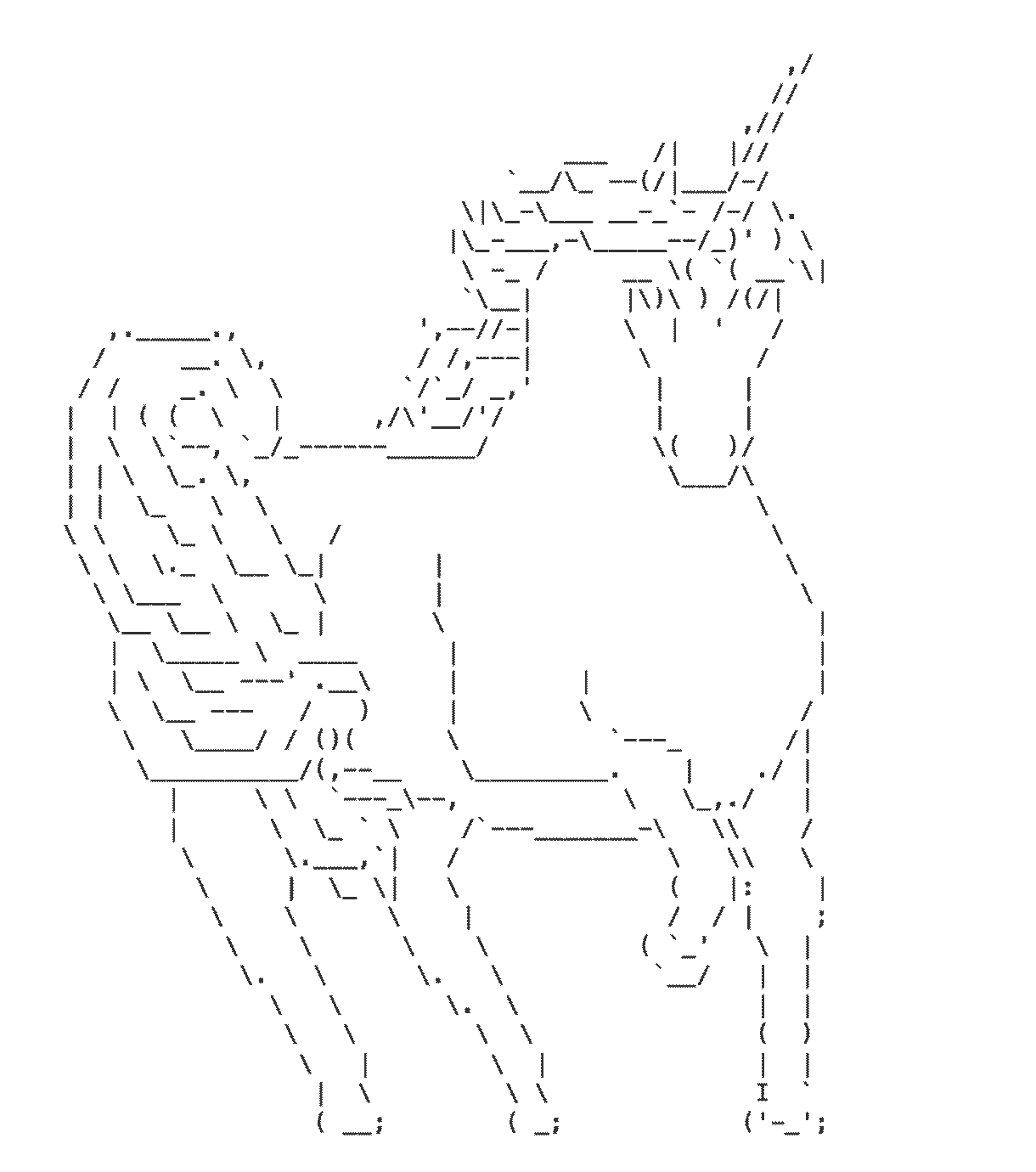 ASCII Unicorn